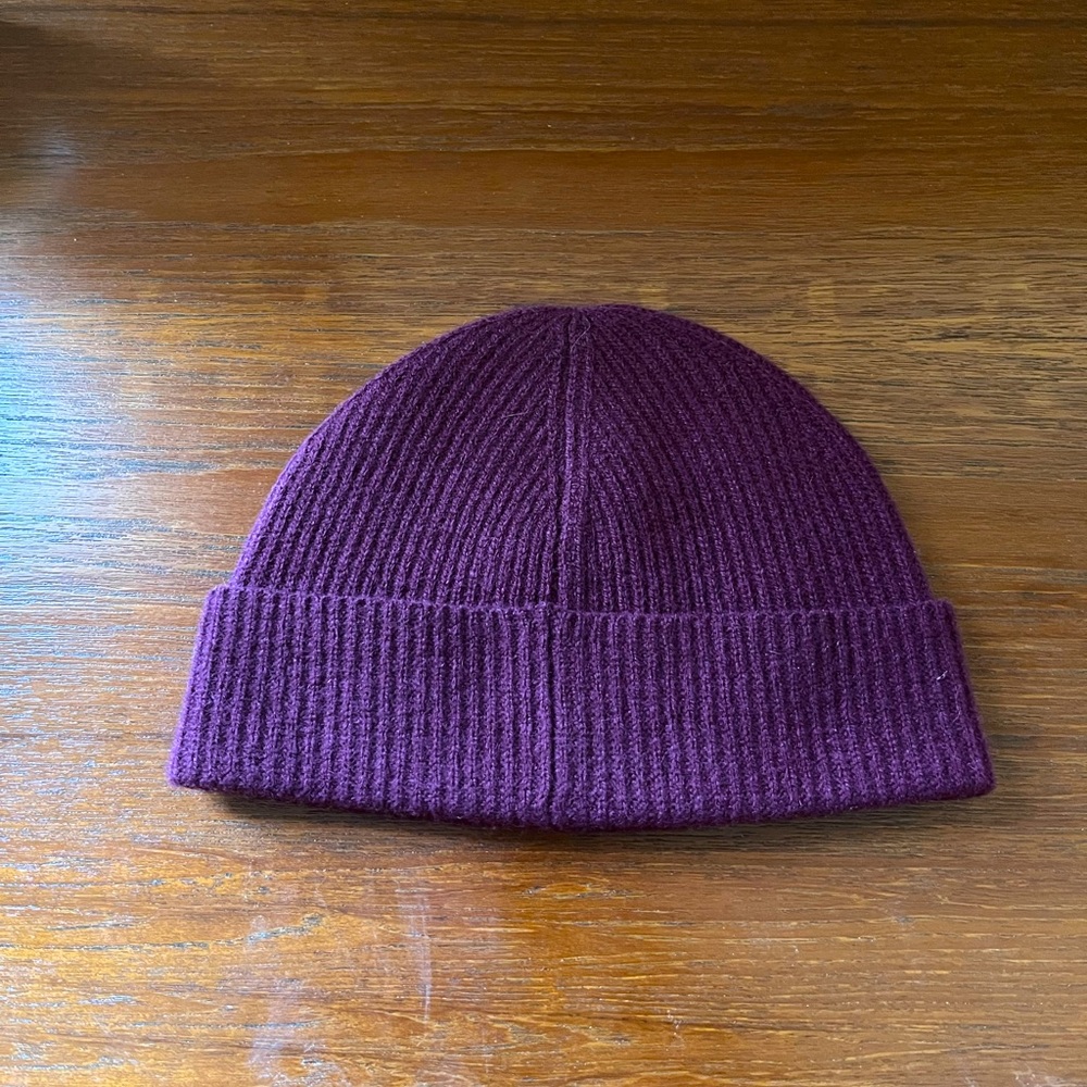 Burgundy wool beanie